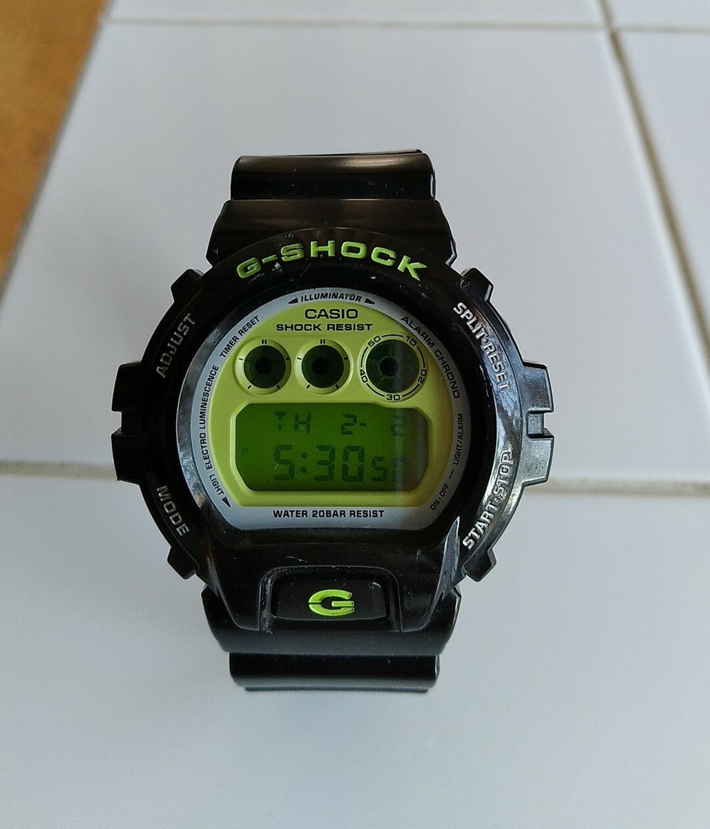 Casio G-Shock 1289 DW-6900CS Neon Green Black Watch | eBay
