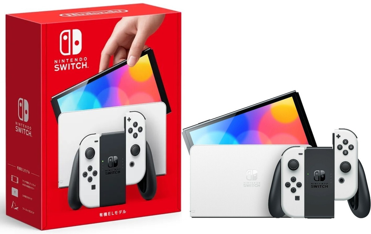 NEW Open Box PRISTINE Nintendo Switch OLED 64GB White Joy-Con +