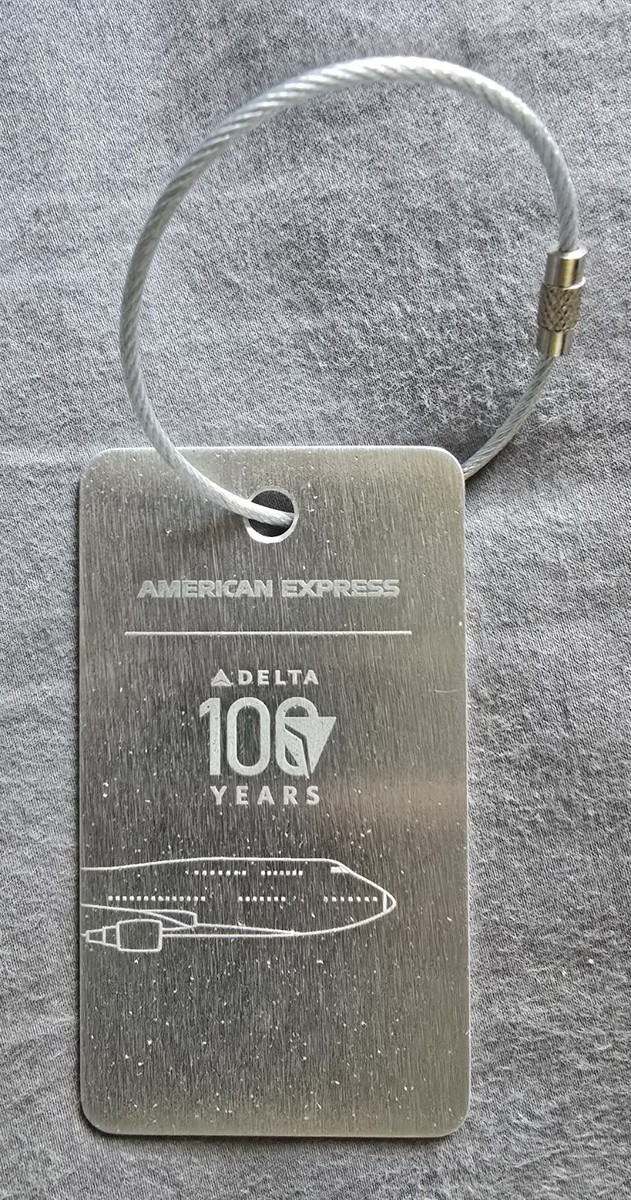 Delta Airlines 100 Years CES American Express Luggage Bag Tag 747