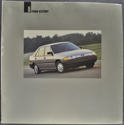 1991 Ford Escort Catalog Brochure GT Coupe LX Sedan Wagon Nice