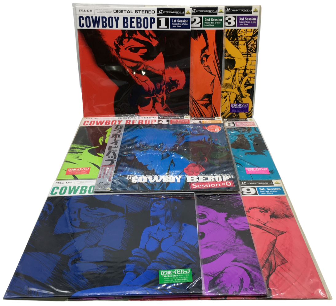 Cowboy Bebop Laser Disc Vol.0 - Vol.9 10 LD Set Bandai 1998 OBI