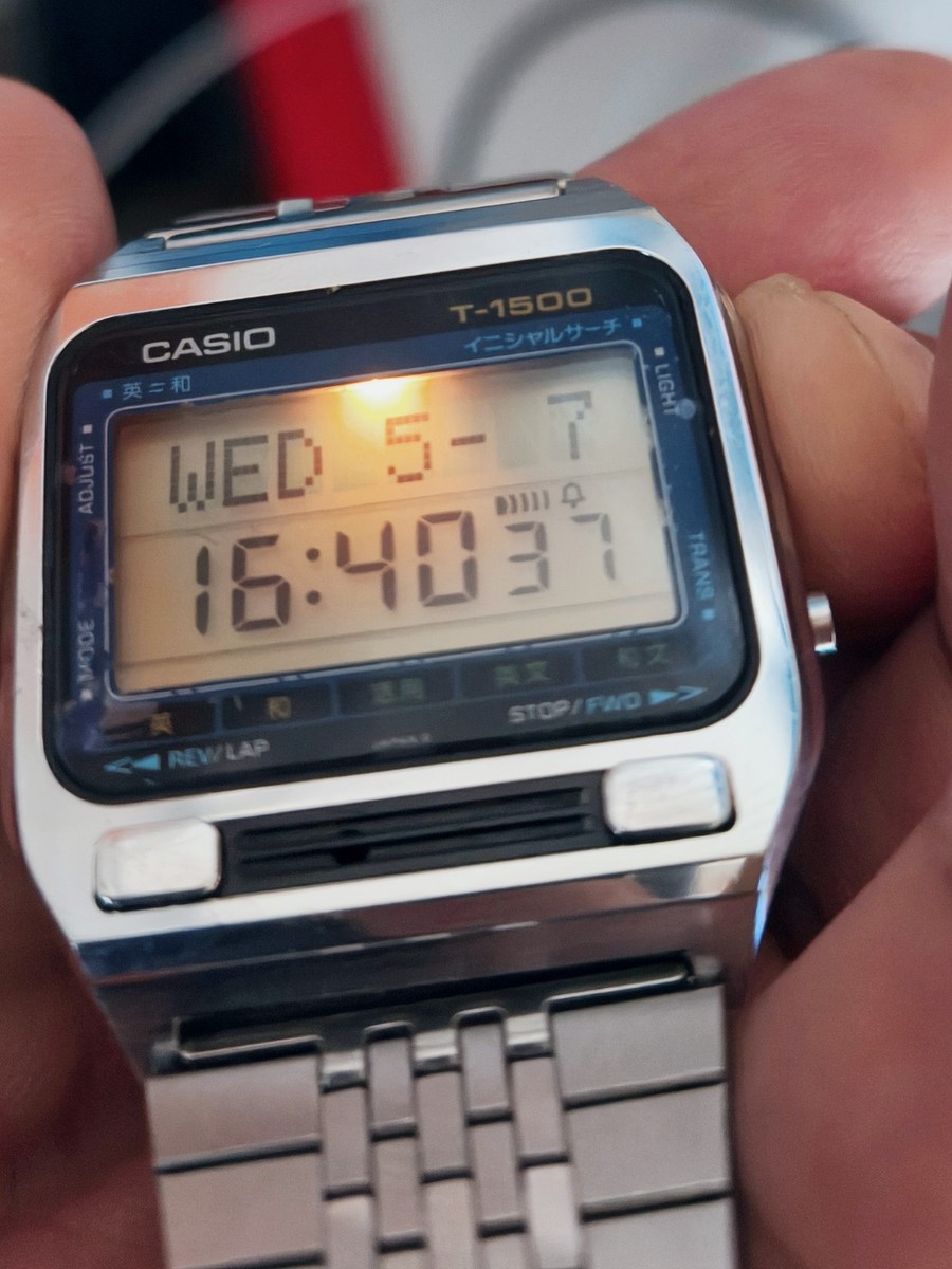 Vintage Casio T-1500 DICTIONARY Japan Watch 117 Module (1980s
