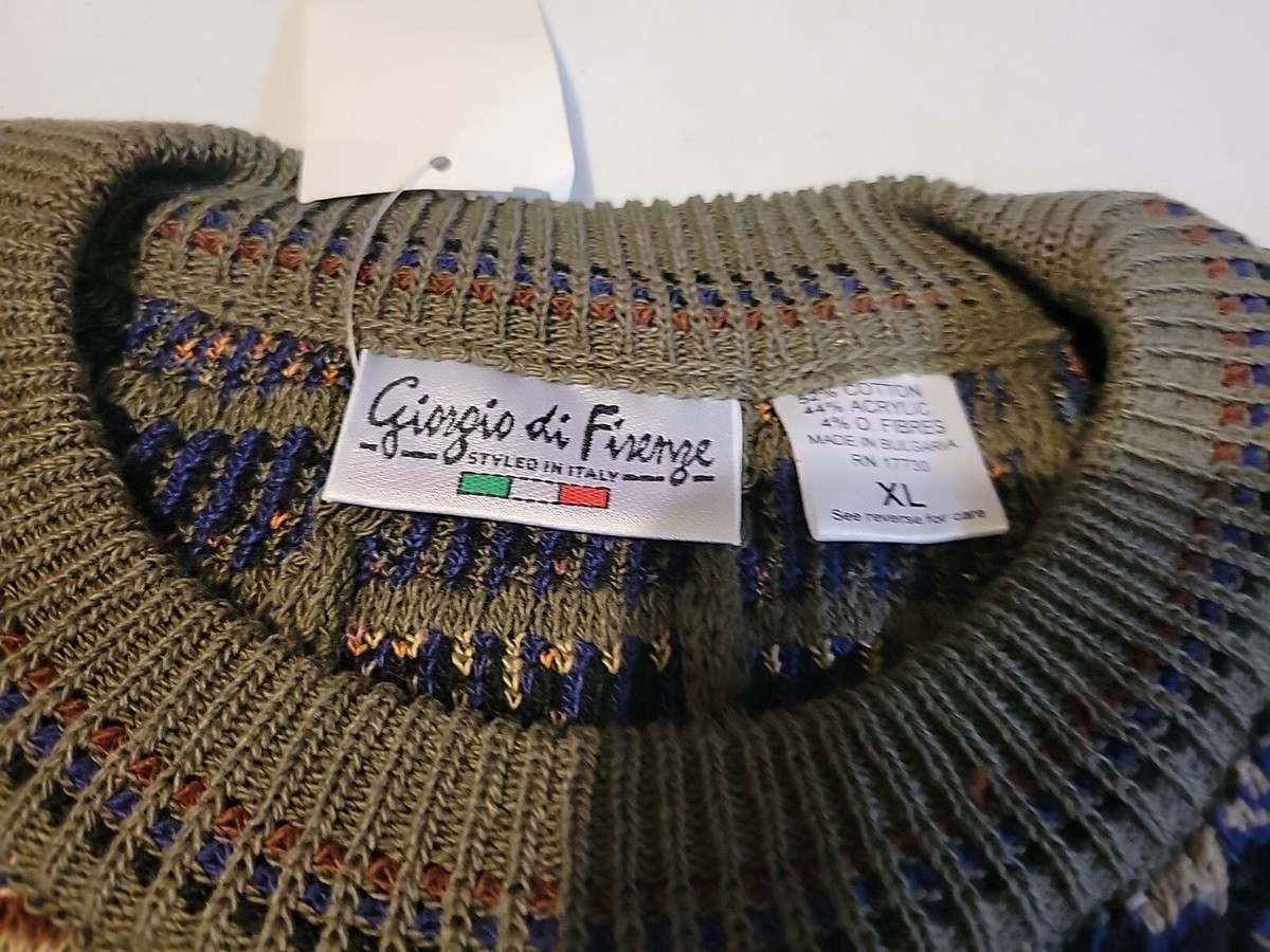 Vintage Giorgio di Firenze Sweater Coogi Style 3D Textured