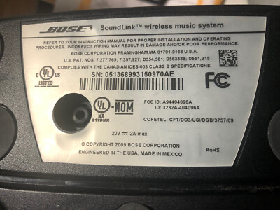 Bose SoundLink Wireless Music System-Portable Speaker w/Aux