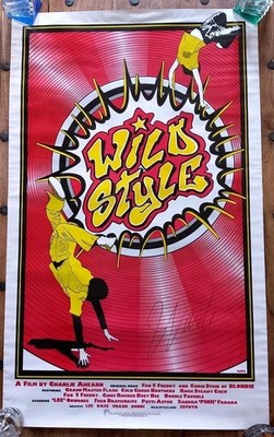 Vintage 1982 WILD STYLE NYC PROMO Film Poster Signed HIP HOP Rap