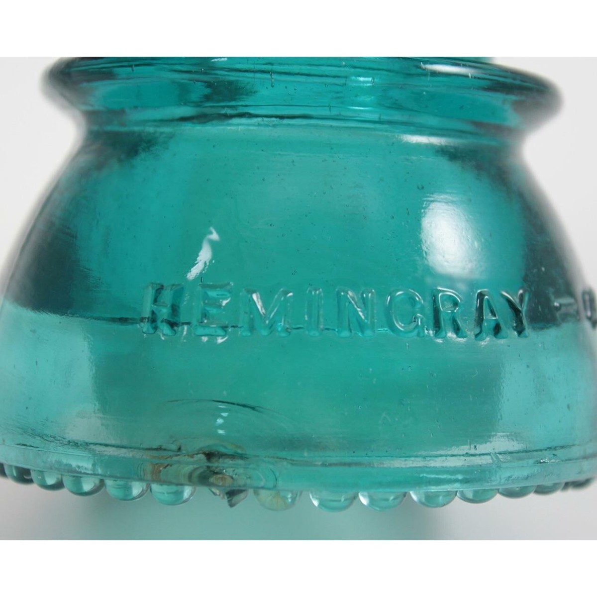 Vintage Hemingray Glass Electrical Insulator No 42 Aqua Blue