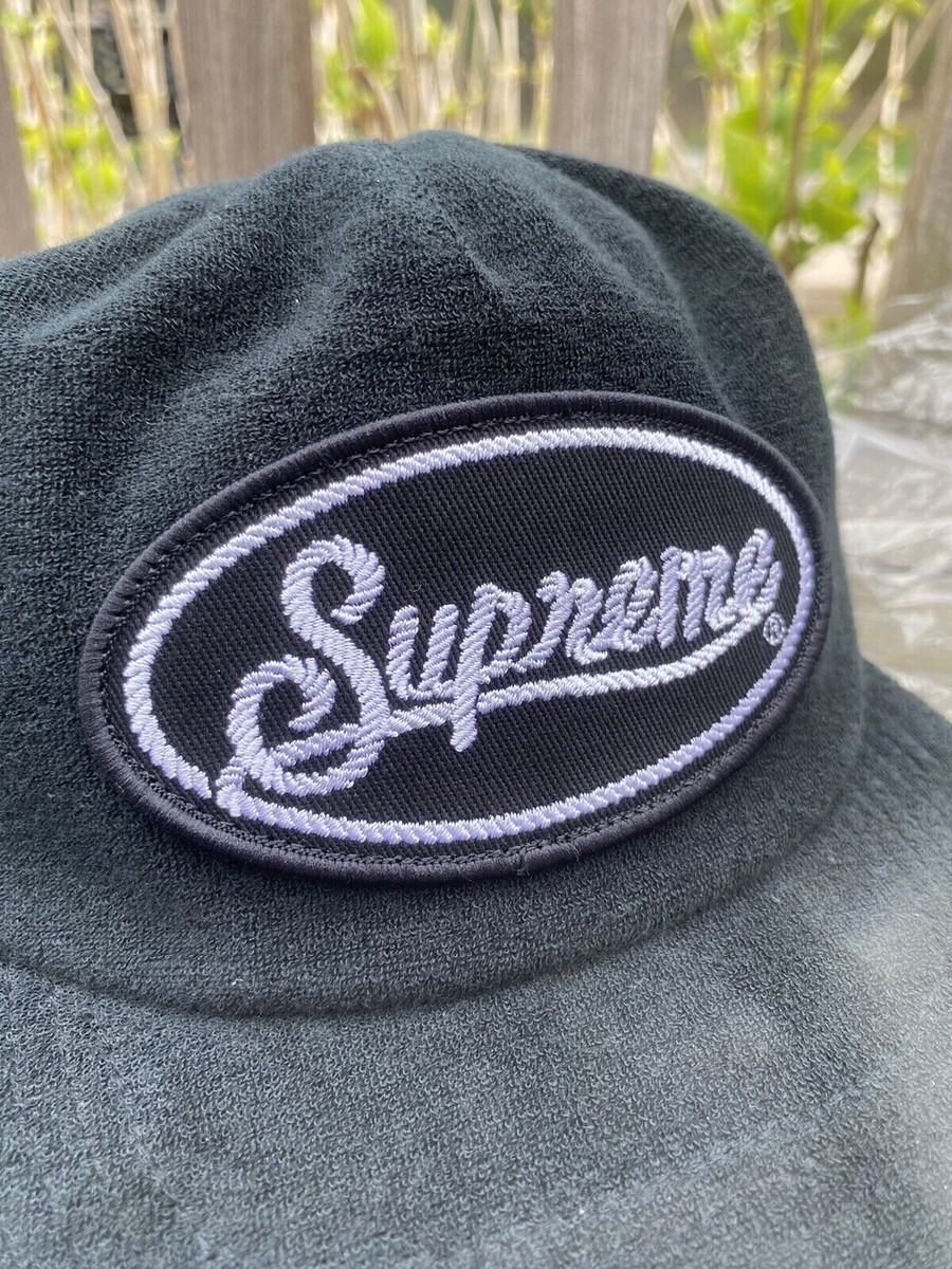 Supreme Terry Mesh Back 5 Panel SnapBack Hat Black | eBay