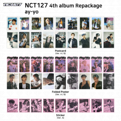 NCT 127 4th Album Repackage Ay-yo Official Postcard Folded Poster