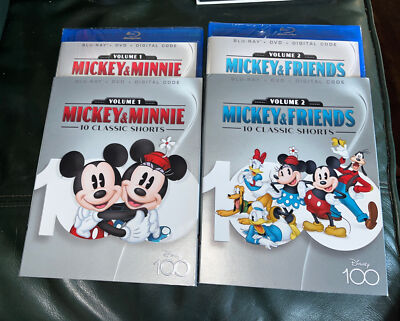 Mickey & Minnie:10 Classic Shorts Vol 1 + 2 (Blu-ray/DVD)w