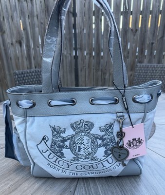 Juicy Couture UK Daydreamer Twig dogs Bag Dusk Blue Double Handles