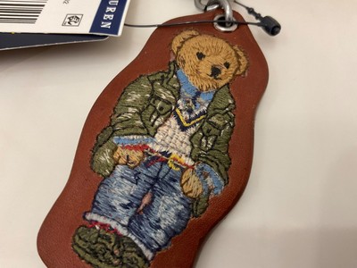 Ralph Lauren Men Scarf Polo Bear Keychain Brown Limited Edition
