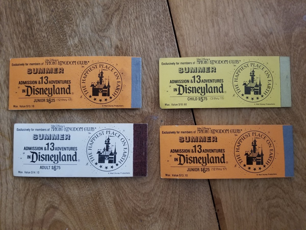 Vintage Disneyland Ticket Book 1978 Lot of 4 | eBay