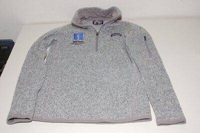 Patagonia Fleece Jacket XS 1/3 Zip Gray Long Sleeve w/ Net App