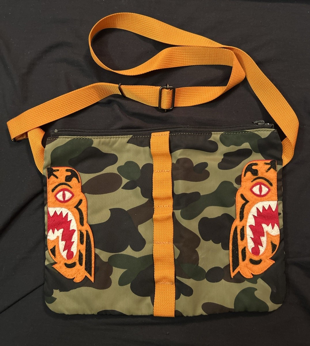 A Bathing Ape Bape X Porter Shark Camo Crossbody Bag Travel Case
