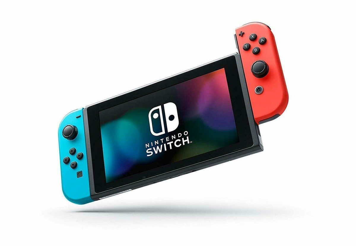 NEW Nintendo Switch 32GB Neon Console + Sonic Mania 🥏Game Bundle