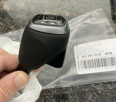 SMART FORTWO 451 453 SHIFT GEAR KNOB LEATHER BRABUS SILVER | eBay