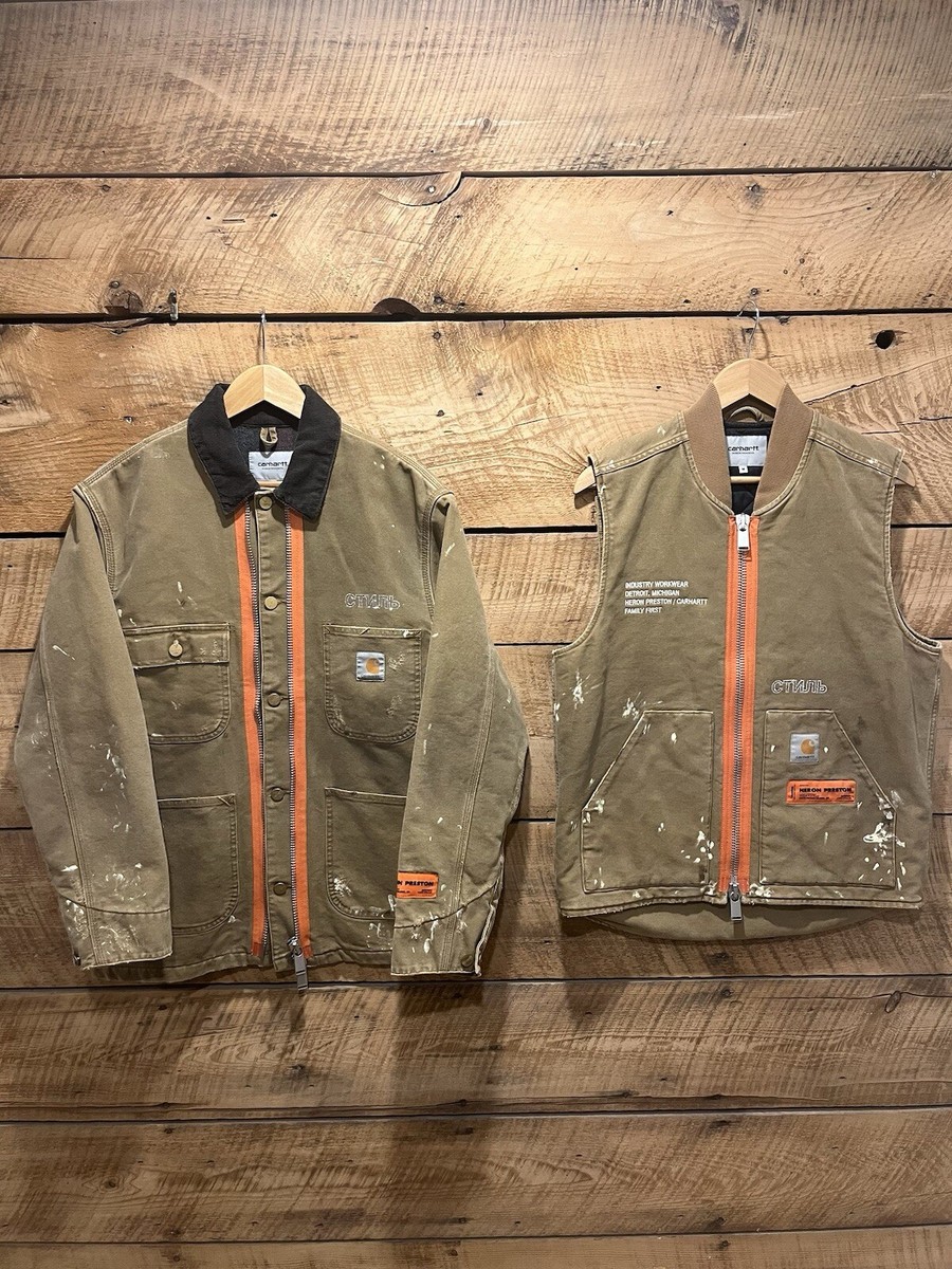 Heron Preston x Carhartt Jacket Vest Set RARE Size Small, Medium
