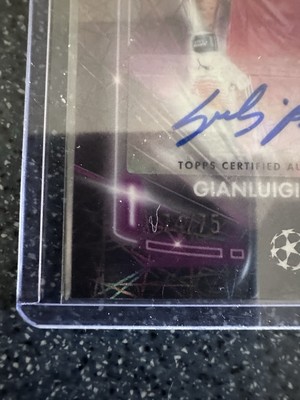 2024-25 Topps Chrome UEFA Gianluigi Buffon Black Lazer Purple