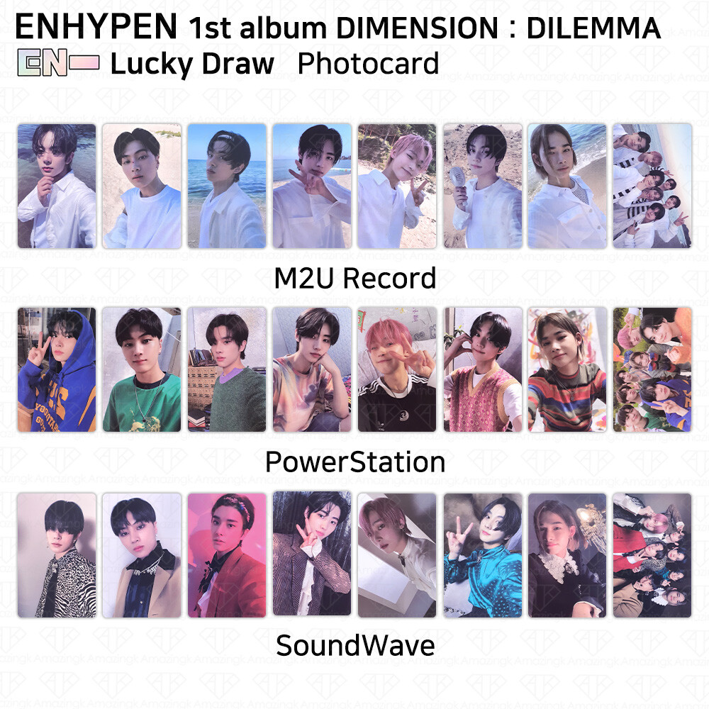 Enhypen 1st Album Dimension : Dilemma Lucky Draw Photocard M2U PS