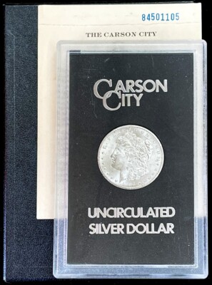 1884 CC CARSON CITY MORGAN SILVER $1 DOLLAR GSA HOARD COIN BOX