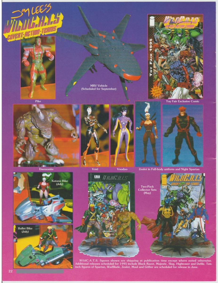 WildCATS Action Figures & Jim Lee Comics Vintage 90s Toys Print Ad