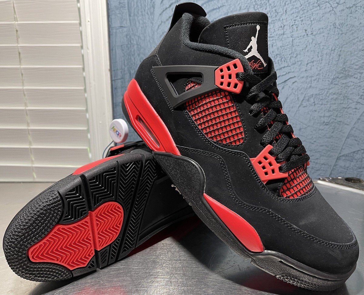 Size 13 - Nike Air Jordan 4 Retro OG Red Thunder Black CT8527-016