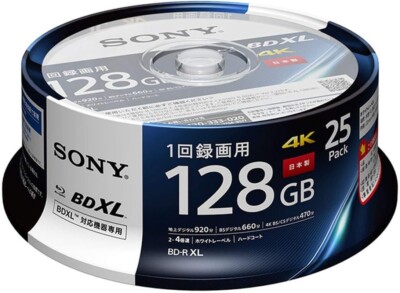 SONY Blu-ray Disc 25packs BD-R XL 128GB 1-4x dubbing compatible