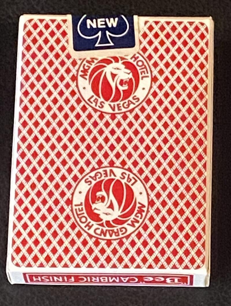 MGM Grand Hotel Las Vegas Casino RARE Vintage Bee Playing (Red