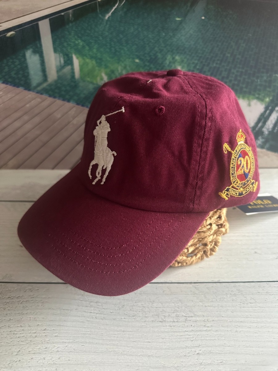 Polo Ralph Lauren Big Pony 20th Anniversary Ball Cap Classic Wine