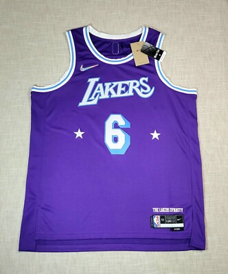NIKE LA Lakers Lebron James #6 Swingman City Edition Jersey Purple