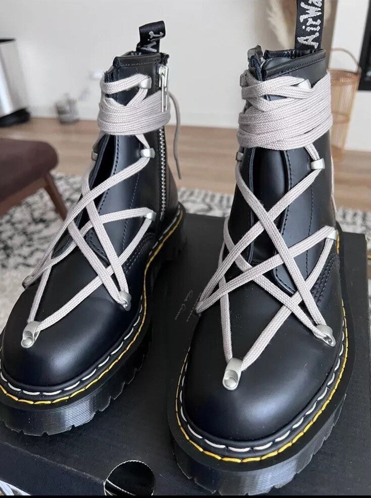 RICK OWENS x DR MARTEN 1460 BEXLeather Lace Up Boots | eBay