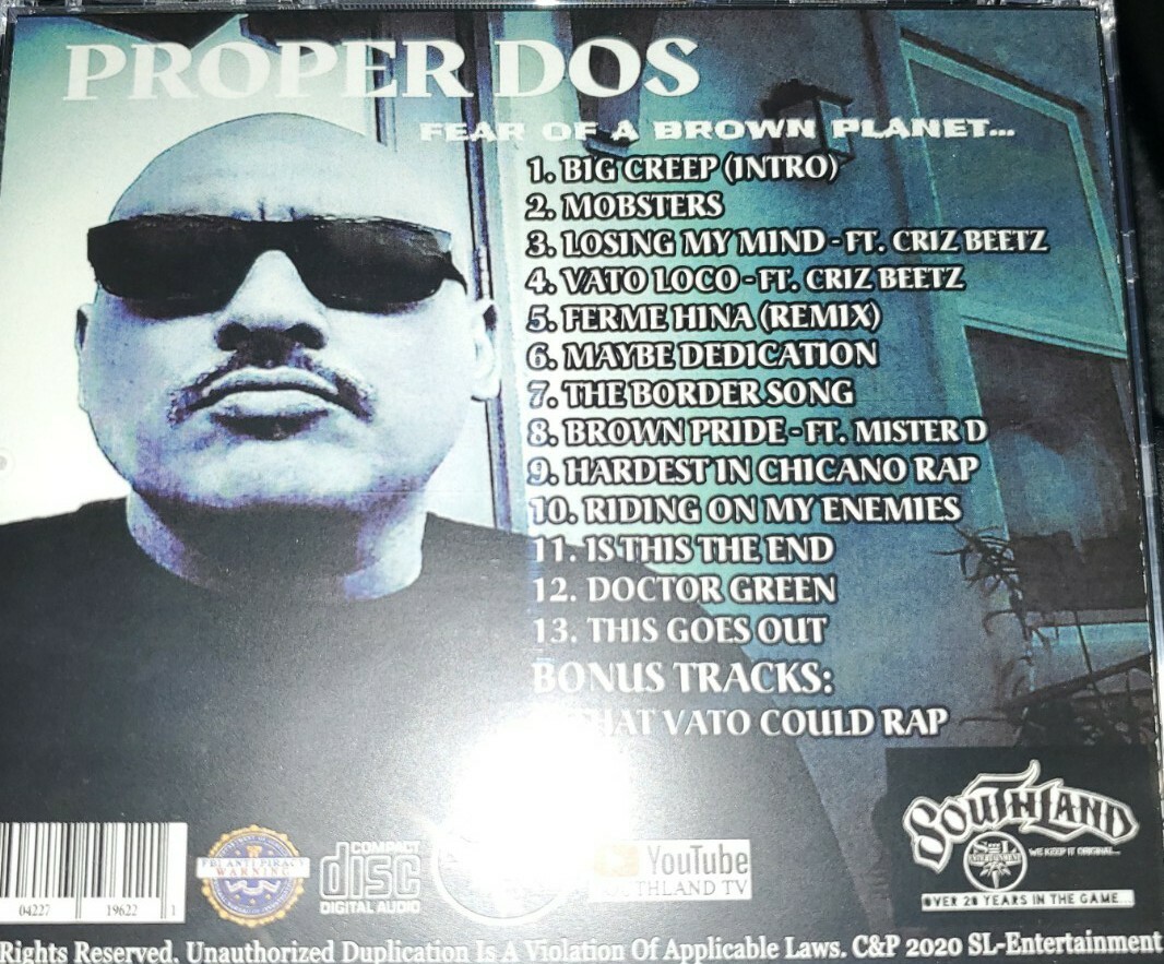 Proper Dos FEAR OF A BROWN PLANET NEW CHICANO RAP CD | eBay