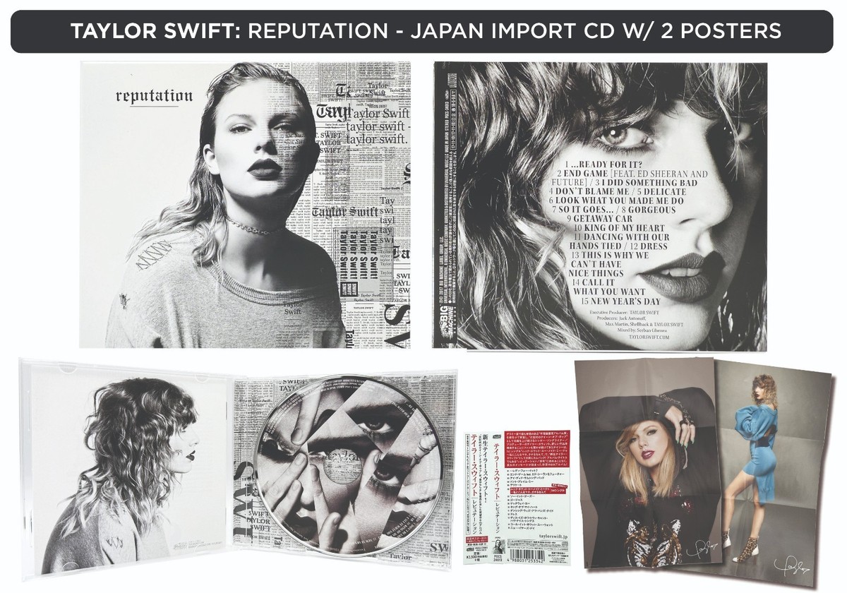 Taylor Swift Reputation Japan Limited Edition CD Album + Poster
