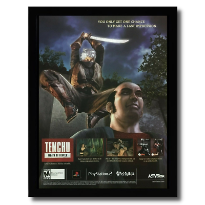 2003 Tenchu: Wrath of Heaven Framed Print Ad/Poster Official PS2