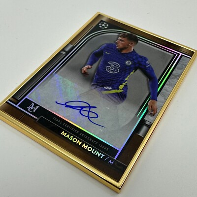 2021-22 Topps Museum UCL Mason Mount Gold Framed Auto Manchester