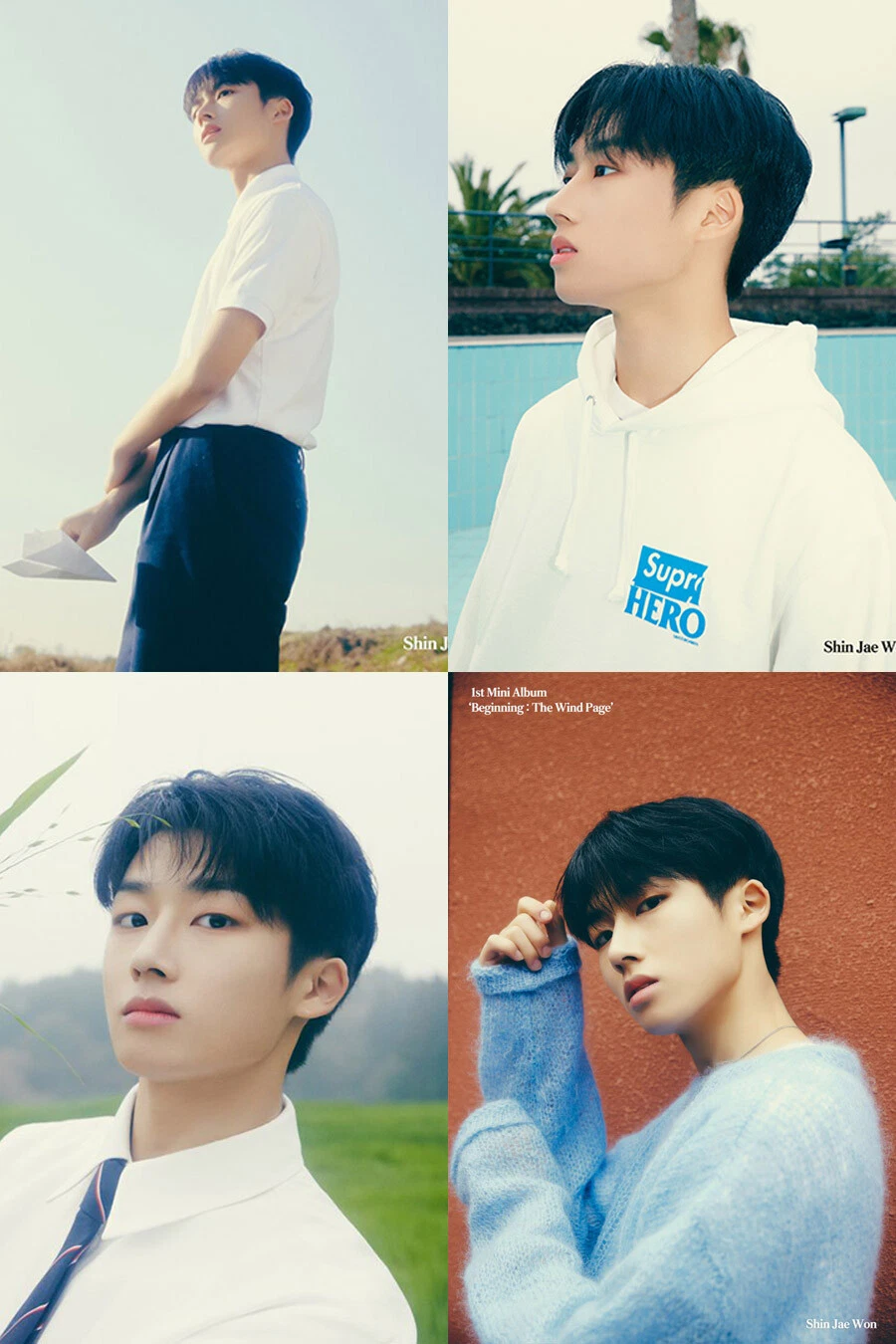 THE WIND [BEGINNING:THE WIND PAGE] 1st Mini Album CD+Photo Book+4