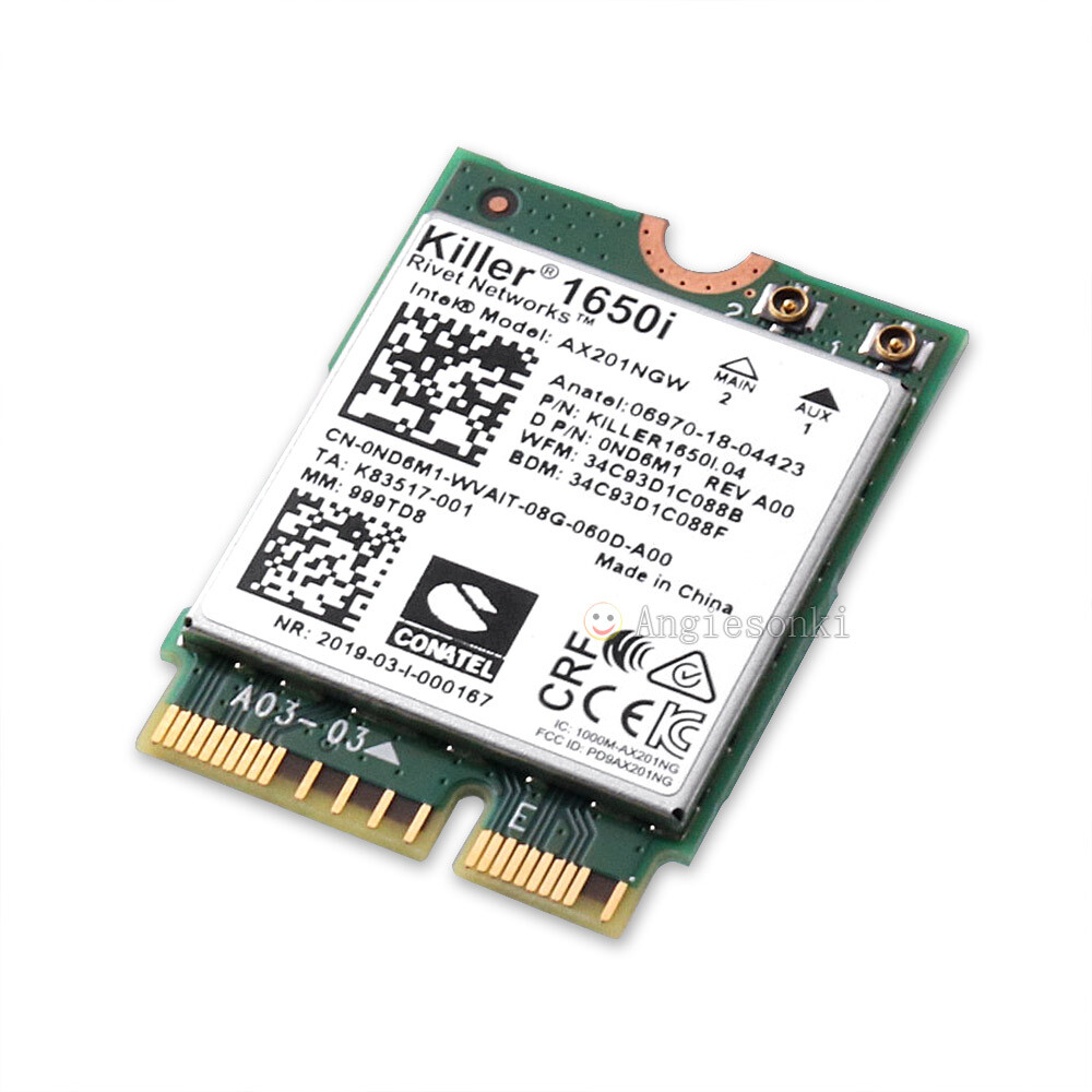 Killer AX1650i WLAN WIFI 6 + Bluetooth 5.0 Mini PCI Module Intel