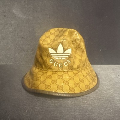 GUCCI x Adidas GG Crystal Bucket Hat Brown 696484 | eBay