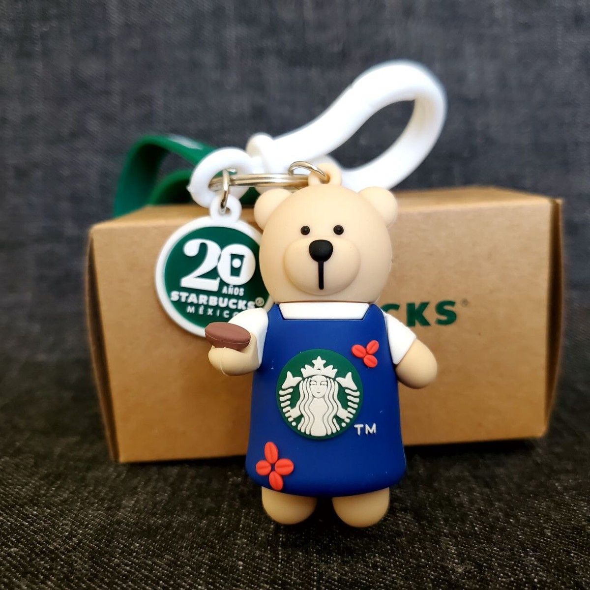 Starbucks Mexico Rewards Bearista Keychain Clip 20th anniversary