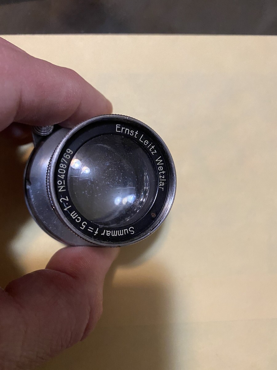 Leica Ernst Leitz Wetzlar Summar f=5cm 1:2 408769 1937 Vintage