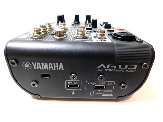 YAMAHA AG03MK2 B Black 3ch Live Streaming Mixer USB Audio
