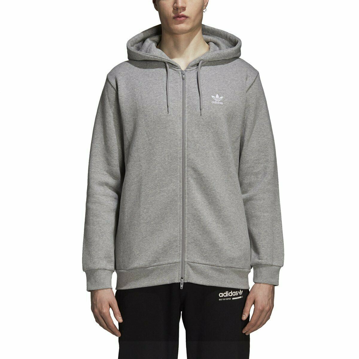 DN6015] Mens Adidas Originals Trefoil Fleece Fullzip Hoodie | eBay