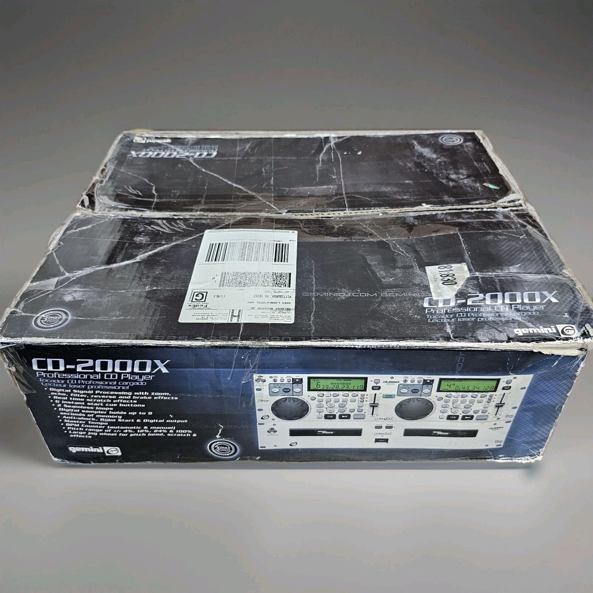 Vtg Gemini CD 2000X Professional Dual CD Player 2 Loops 6 Cue