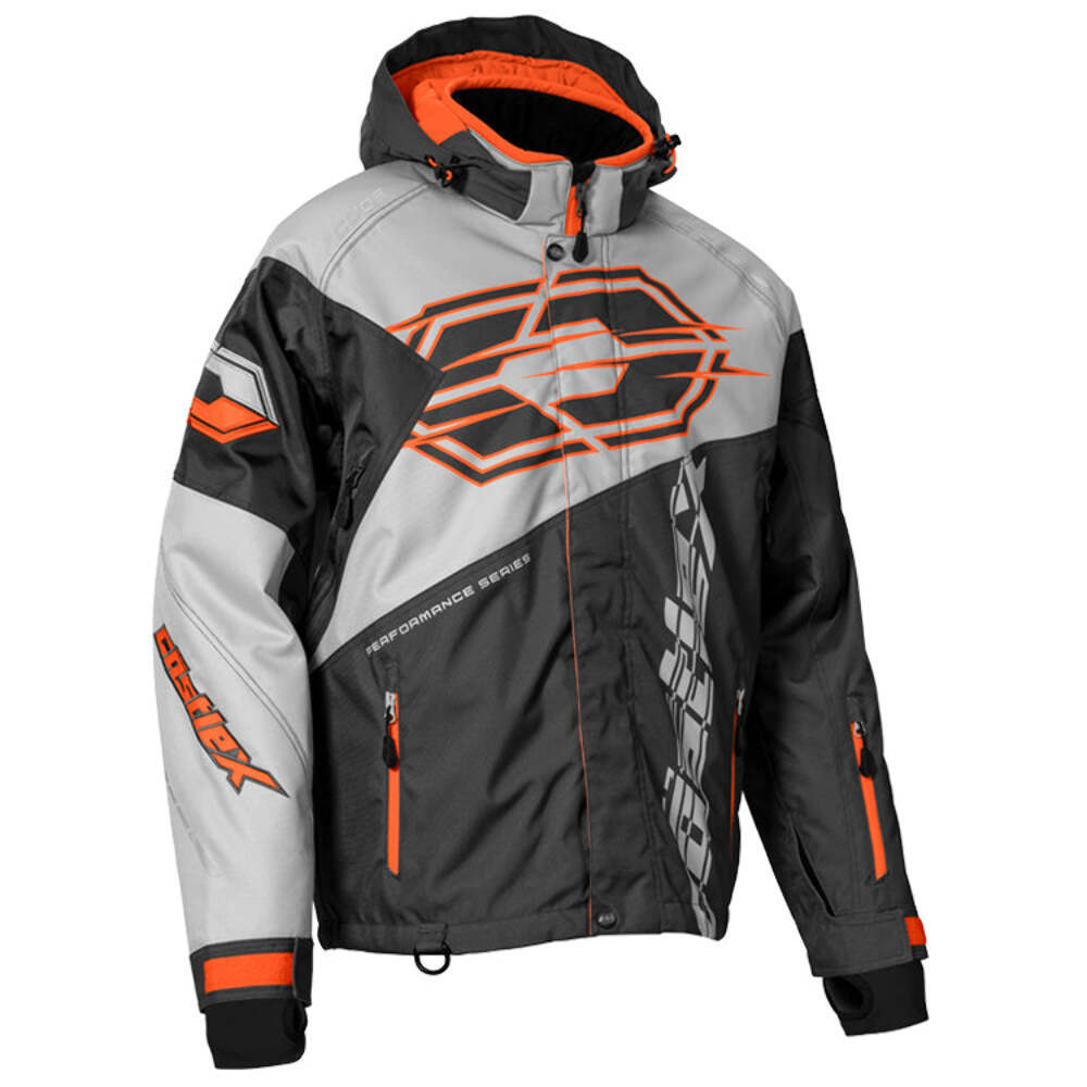 Castle X Code G3 Snowmobile Jacket - Orange/Silver | eBay