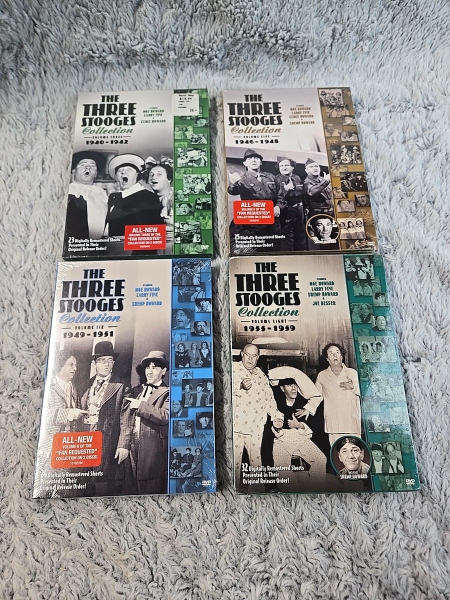The Three Stooges Collection Volume 3 5 6 8 DVD Box Set X4 1940
