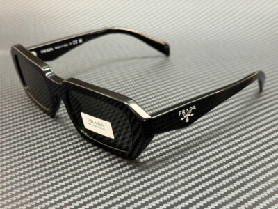 PRADA PR A12S 16K08Z Black Dark Grey Women's 52 mm Sunglasses | eBay