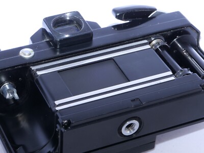 Vintage black Nikon F APOLLO 35mm SLR Film Camera. Eye Level Prism