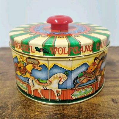 Collector Tin Wolfgang's Candy Co Candies Merry Go Round, Carousel