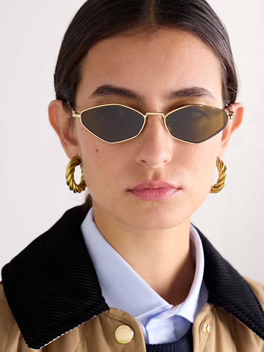 MIU MIU MU 56ZS 5AK09Z Gold Dark Brown Lens Women Sunglasses
