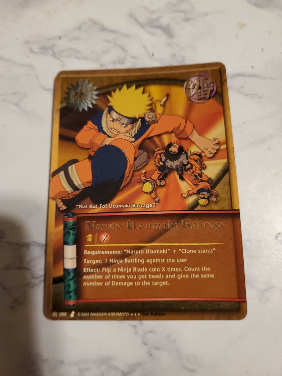 NARUTO UZUMAKI BARRAGE SUPER RARE GOLD FOIL CARD | eBay